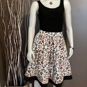 Banned Apparel Sugar Skull Skirt Size S